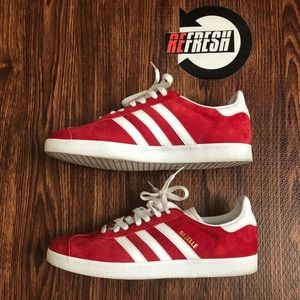 Adidas Gazelles University Red and White